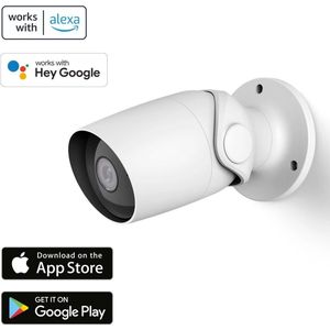 Hama Wi-Fi Bewakingscamera voor Buiten - Bewegingsmelder, nachtzicht en intercomfunctie - Wit