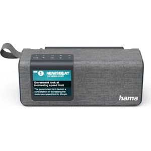 Hama DR200BT Digitale Radio - DAB+/FM/Bluetooth/DAB - LCD Display - Grijs