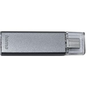 Hama USB C 3.1 32GB stick met 70MB/s gegevensoverdrachtsnelheid en dop voor Windows/MacBook antraciet