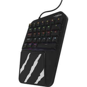 Hama Exodus 410 One-Handed - Mini - USB - Mechanische keyswitch - RGB LED - Zwart