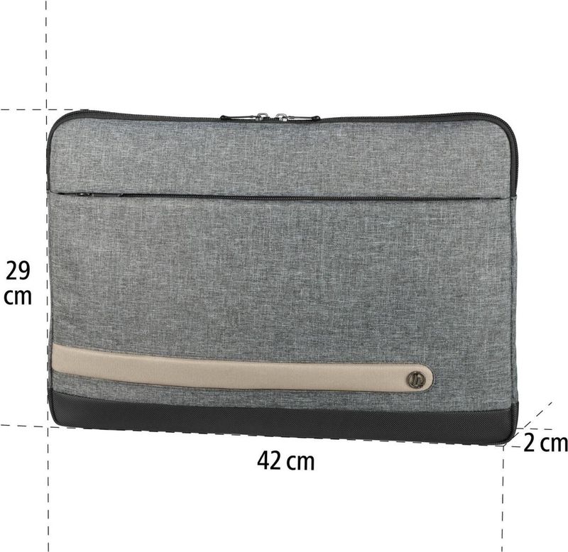 00196603 Laptop-Sleeve 'Terra', bis 40 cm (15,6'), Grau (00196603) - Hama