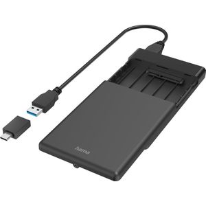 Hama - USB Harde Schijf Behuizing - Zwart - Voor 2,5 SSD en HDD