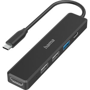 Hama - USB Type C 3.2 Gen 1/3 USB A poorten, 1 USB Type C, 1 HDMI-poort, Ultra HD 4K