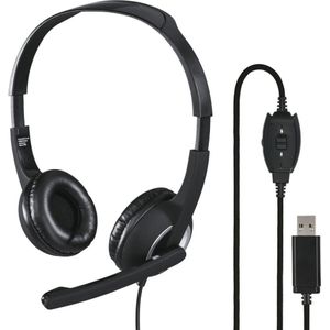 Hama - HS-USB250 - USB-headset - Zwart - Met Microfoon en Volumeregeling