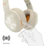 Hama Bluetooth hoofdtelefoon, over-ear headset (draadloze headset met 38 uur accu, opvouwbare oortelefoon met basversterking, geïntegreerde microfoon, draadloze headset) beige