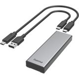 Hama USB-behuizing voor harde schijf voor M.2 SATA en NVMe SSD-harde schijven