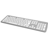 hama KW-700 Tastatur kabellos silber, weiß