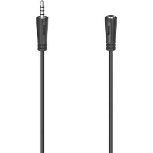 Hama Audio-verlengkabel, 3,5 mm stekker - koppeling, stereo, 1,5 m (1.50 m, 3,5 mm aansluiting (AUX)), Audiokabel