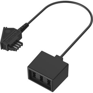 Hama - Telefoon Aansluitkabel - Zwart - TAE-F Stekker - 3 TAE-NFN Koppelingen