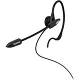 Hama In-ear hoofdtelefoon met microfoon voor draadloze telefoons (2,5 mm aansluiting, bekabelde hoofdtelefoon, in-ear hoofdtelefoon met microfoon, mono, eenzijdig draagbaar, met oorhaak, modus