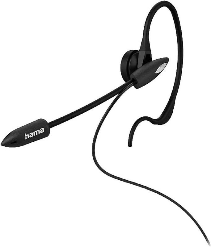 Hama In-ear hoofdtelefoon met microfoon voor draadloze telefoons (2,5 mm aansluiting, bekabelde hoofdtelefoon, in-ear hoofdtelefoon met microfoon, mono, eenzijdig draagbaar, met oorhaak, modus