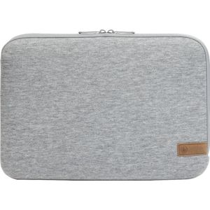 Hama Laptoptas voor notebooks tot 15,6 inch 40 cm (Laptop tas dun, 15 6'', laptop hoes sleeve, gevoerd, uit jersey ter bescherming van pc, notebook, Lenovo HP), lichtgrijs
