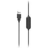 Hama - HS-USB300 - Koptelefoon - Zwart - USB - Beweegbare Microfoonarm