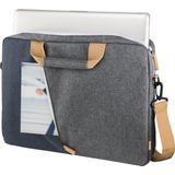 Hama Laptoptas tot 13,3 inch (notebooktas voor laptop, tablet, MacBook, Chromebook tot 13,3 inch, schoudertas als werktas of schooltas voor heren en dames) blauw grijs