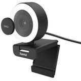 Hama - C-800 Pro - Webcam - QHD 2K - Inclusief Microfoon en Ringlamp