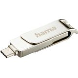 Hama USB C-Rotate Pro USB-C 3.1/3.0, 32 GB, 70 MB/s, zilver