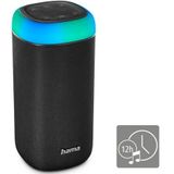 Hama Glans 2.0 (12 h, Werkt op batterijen), Bluetooth luidspreker, Zwart