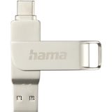 Hama C-Rotate Pro USB flash drive 128 GB USB Type-A / USB Type-C 3.2 Gen 1 (3.1 Gen 1) Zilver