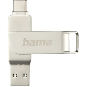 Hama USB-stick C-Rotate Pro, USB-C 3.1/3.0, 512GB, 100MB/s, zilver