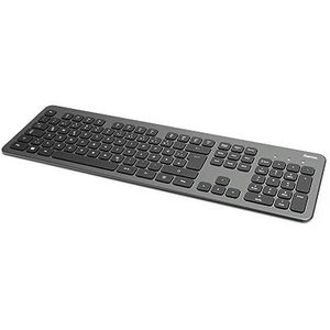 Hama draadloos toetsenbord (plat, smart link, smart link, slim, QWERTY, USB Aa, USB-A, stil, voor pc, led) antraciet