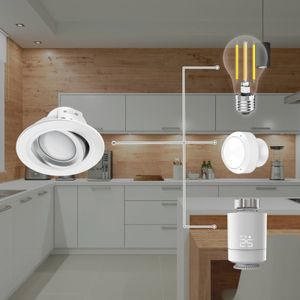 Hama Led-inbouwspot, wifi, 5 W, spraakbesturing/via app, verstelbaar, nikkel