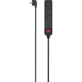Hama - Stekkerdoos - Zwart - 3-voudig - Overspanningsbeveiliging - 1,4 m