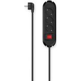 Stekkerdoos - 3-Voudig - Zwart - 3 m Kabellengte - Met Schakelaar