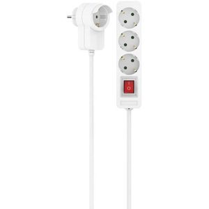Hama Stekkerdoos 3-voudig Schakelaar Extra Stopcontact Op Stekker 1,4 M Wit