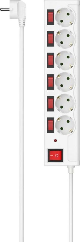 Hama - 00223157 - Stekkerdoos - Wit - 6 AC-uitgangen - 1,4 m