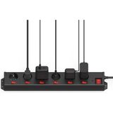 Hama - Stekkerdoos - Intelligente Stekkerdoos - 6 AC-uitgangen - 1,4 m - 3680 W