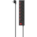 Hama - Stekkerdoos - Intelligente Stekkerdoos - 6 AC-uitgangen - 1,4 m - 3680 W