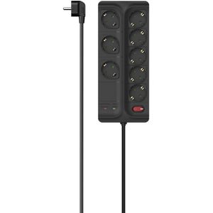 8-Voudige Stekkerdoos - Rood - Geïntegreerde Overspanningsbeveiliging