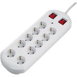 Hama 00223163 power uitbreiding 2 m 10 AC-uitgang(en) Binnen Wit