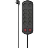 Hama - Stekkerdoos - 10 Stekkers - EU-Stekker - Hoog Capaciteit