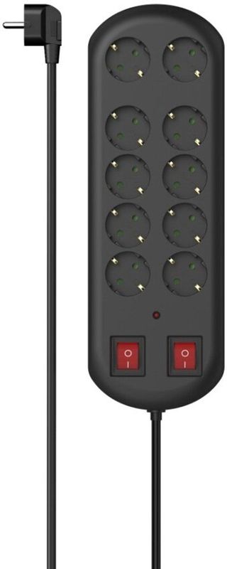 Hama - Stekkerdoos - 10 Stekkers - EU-Stekker - Hoog Capaciteit