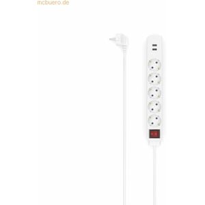 Hama 223183 Stekkerdoos 5-voudig Usb 1.4m Wit