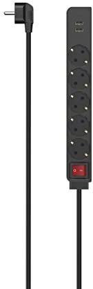 Hama 00223184 power uitbreiding 1,4 m 5 AC-uitgang(en) Binnen Zwart