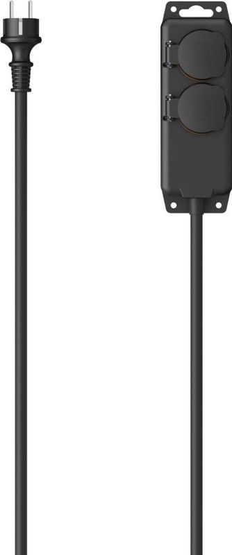 Hama 00223061 power uitbreiding 2 m 2 AC-uitgang(en) Buiten Zwart