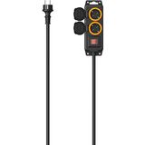 Stekkerdoos - Rood - IP44 - 2-Voudig - Spatwaterdicht