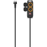 Stekkerdoos - Rood - IP44 - 2-Voudig - Spatwaterdicht