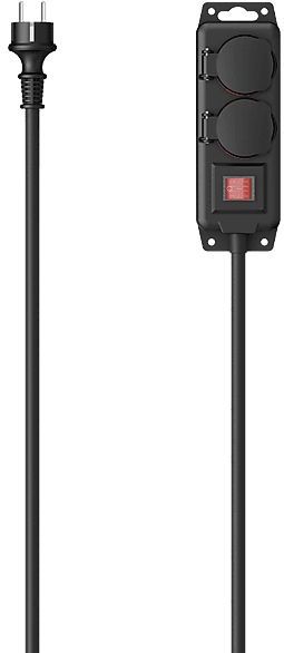 Stekkerdoos - Rood - IP44 - 2-Voudig - Spatwaterdicht