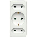 Hama - Stopcontactadapter - 3-voudig - Wit - Meervoudige Stekkerdoos