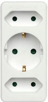 Hama - Stopcontactadapter - 3-voudig - Wit - Meervoudige Stekkerdoos