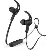 Hama Freedom Run Draadloze hoofdtelefoon, bluetooth in-ear hoofdtelefoon, oorbeugel met microfoon, 6 uur batterijduur, ideaal voor sport, hardlopen, fietsen, fitnessstudio, spraakbesturing, zwart