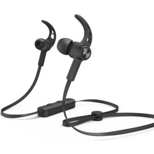 Hama Freedom Run Draadloze hoofdtelefoon (Bluetooth-hoofdtelefoon, in-ear met microfoon, 6 uur batterijduur, ideaal voor sport, hardlopen, fietsen, fitnessstudio, spraakbesturing) zwart