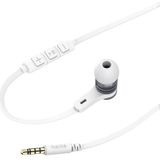Hama Intense Headset Bedraad In-ear Oproepen/muziek Zilver, Wit