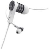 Hama Intense Headset Bedraad In-ear Oproepen/muziek Zilver, Wit