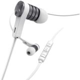 Hama Intense Headset Bedraad In-ear Oproepen/muziek Zilver, Wit