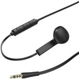 Hama Oordopjes met Microfoon en Platte Kabel - Zwart