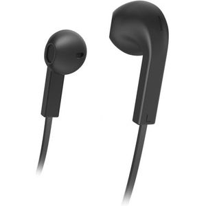 Hama Oordopjes met Microfoon en Platte Kabel - Zwart